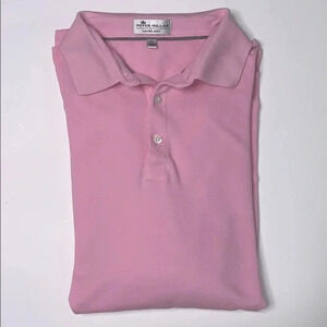 Peter Millar Crown Soft Pink Polo Shirt Size Large
